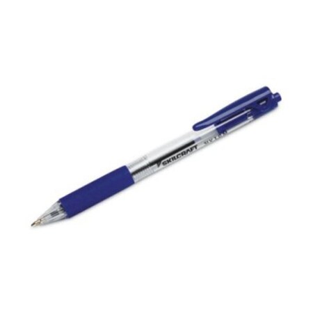 Made-To-Stick Retractable Ballpoint Pen  Blue Ink - Blue &amp; Clear Barrel - 1 mm - Medium MA3753033